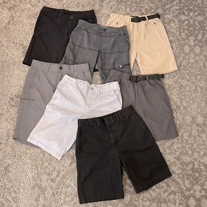 Boys shorts lot of 7 sizes 10-14 with adjustable straps inside.